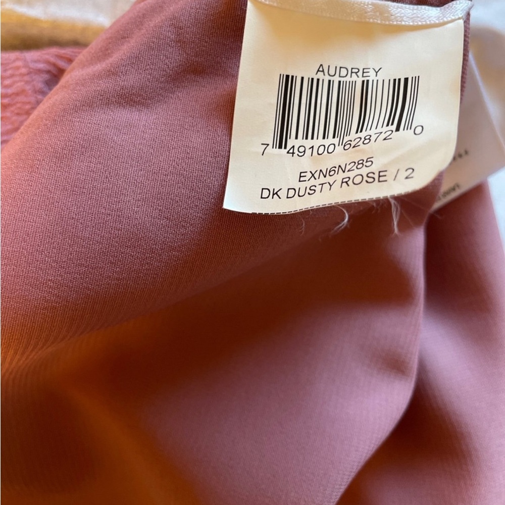 BCBG MAXAZRIA Dusty Rose One Shoulder Audrey Dress - Picture 6 of 7